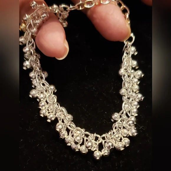 NEW Sterling Silver Stamped Bracelet, Beautiful White Silver, Intricate Design. - Picture 2 of 7